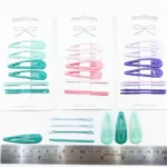 گیره تق تقی و سنجاق خارجی پاستیلی 8عددی