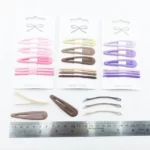 گیره تق تقی و سنجاق خارجی پاستیلی 8عددی