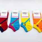 جوراب مچی نخ پنبه دو رنگ