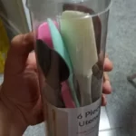 ست 6 پارچه لیسک و فرچه سیلیکونی رنگارنگ